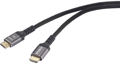 SpeaKa Professional SP-13125616 HDMI-kabel HDMI Aansluitkabel HDMI-A-stekker 5.00 m Zwart 4K UHD