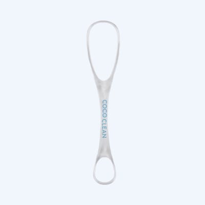 Coco Clean RVS Tongschraper – 4‑Zijdig – Transparant Design – Effectieve Tongreiniger – Halitose Preventie