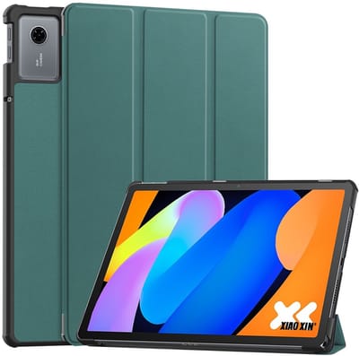 Coverup Tablethoes geschikt voor Lenovo Idea Tab 11 Hoesje - Tri-Fold Book Case met Wake/Sleep - Groen