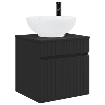 vidaXL - Wandgemonteerde - wastafelmeubel - Zwart - 49 - x - 44,5 - x - 66,5 - cm