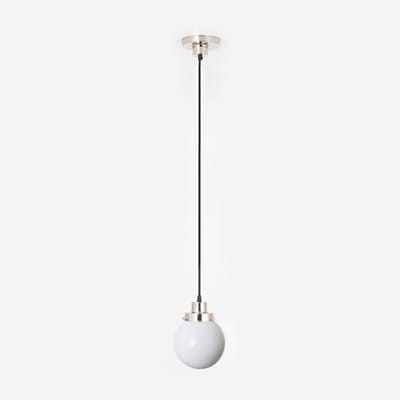Hanglamp aan snoer Bol 15 20's Nikkel - Art Deco Trade