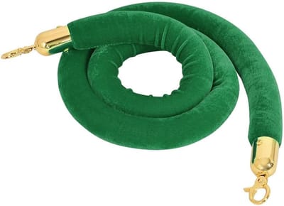 Barrière Touw - Veiligheidslijn - Evenementen Decoratie - Gepolijste Metalen Clips - 15 Meter - Groen