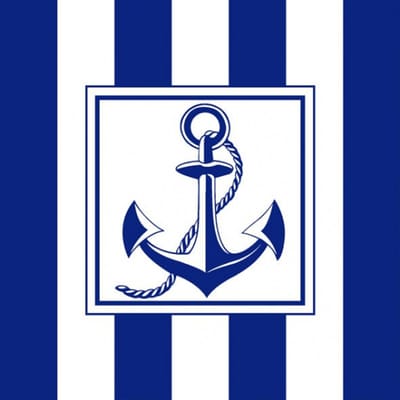 Servetten maritiem - 60x st - anker print - 33 x 33 cm - 3-laags papier - lunch - Papieren wegwerp servetjes