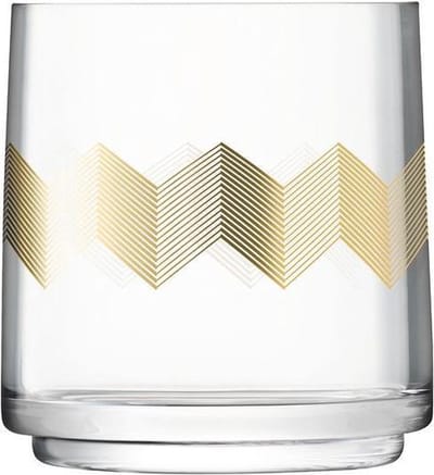 L.S.A. Chevron Lantaarn of Vaas - H 14 cm - Gouden Details