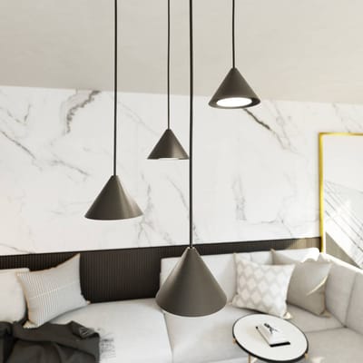 EMIBIG LIGHTING Hanglamp Elit, 4-lamps, Ø 30 cm, zwart, metaal, GX53