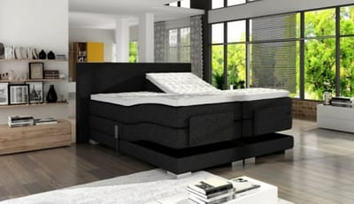 Nessa® - 140x200 Elektrische Boxspring Tesla - Zwart Stof