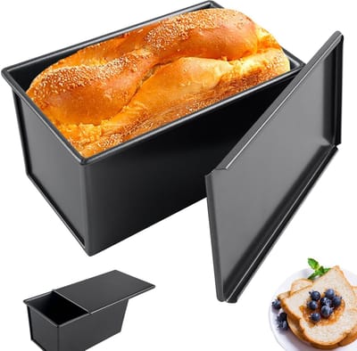 Dailygoods- Broodvorm met deksel - Bakvorm met antiaanbaklaag - Bakvorm voor brood/cake - Bestand tot 230 °C - Afmetingen 22,8 x 12,3 x 11 cm - Professionele bakresultaten