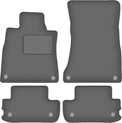 Wielganizator WLG-CARLUX-Serie - Auto Velours Matten - Grafiet - Geschikt voor Mercedes S C217 Coupe