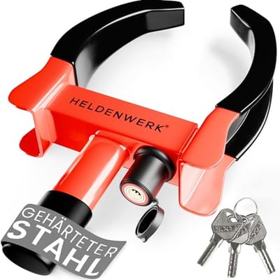 Parkklauw met Veiligheidsslot en Sleutels - Wielklem voor Auto, Caravan, en Motorfiets - Geschikt voor Bandbreedte 18-30 cm