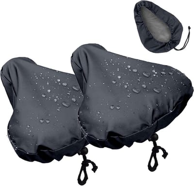 longziming -2 stukes Waterdichte Fietszadelhoes Set van 2 - Elastische, Universele Beschermhoezen voor Fietszadel, Geschikt voor Racefietsen, Mountainbikes en Meer, Bescherming tegen Regen, UV en Stof