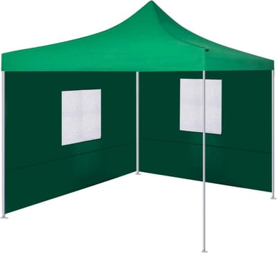 Partytent opvouwbaar - Paviljoen - 3x3 - Easy up - Waterdicht - met Zijwanden - Weerbestendig - Groen