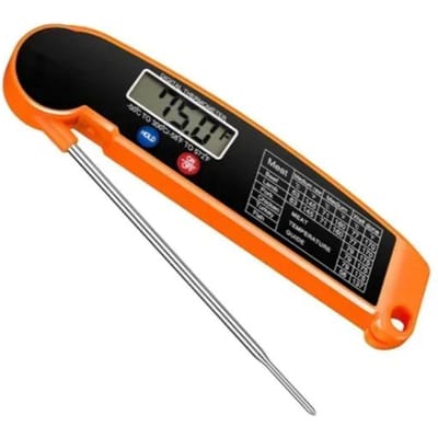 Professionele Vleesthermometer Digitaal Direct Afleesbaar Met Hoge Nauwkeurigheid Waterdicht & Achtergrondverlichting Voor Grill BBQ Oven Keuken black