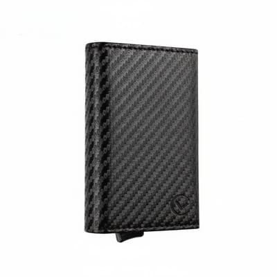 VEXON Polar - Wallet Pro - Portefeuille Heren met Pasjeshouder - Kleine Portemonnee Dames - RFID Card Holder Geldvak / Muntvak - Pasjeshouder - Kaarthouder - Met Rits - 10 Pasjes Briefgeld en Muntgeld - RFID Creditcardhouder - Uitschuifbaar - Carbon