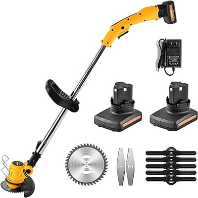 Elektrische Grasmaaier - Grastrimmer Tuinmaaier - Gazon Onderhoud - Lithium Batterij - 14 cm Snijbreedte - null