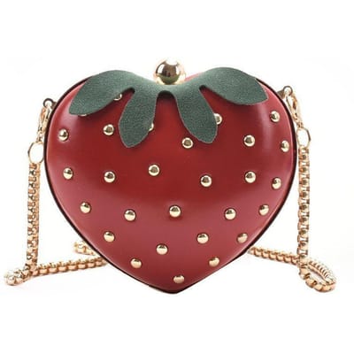 Nieuwste Lente Schattige Aardbeien Tas Compact Fris Meisje Kinder Decoratie Tas Dames Ketting Crossbody Tas Lippenstift Tas brown