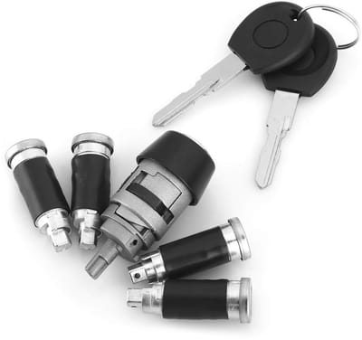 Dailygoods- Deurgreep T4 - Cilinderslot - Deurslot Binnendeur - Deurslot met Sleutel - Vervanging voor T4 Transportvoertuigen - Verbeterde Veiligheid