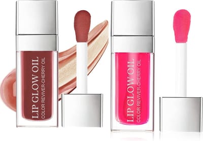 2 Stuks Lip Oil Getinte, (Rose wood 012 En Cherry 015) Hydraterende Lip Oil Langdurige Voedende Lip, Hydraterende Lipgloss Tint Lippenstift voor Vrouwen, Langdurige Vloeibare Lipstick Lippenverzorging, Lip Glaze Make-up Cosmetica.