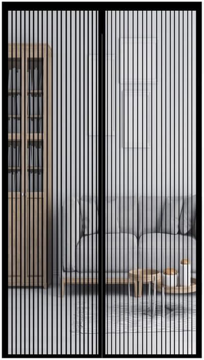 Magnetisch Horren voor Deur - 80x210 cm Zelfsluitend - Hoog Dichtheid Insectengaas - Zonder Boren - Zwart