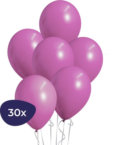 Fuchsia Ballonnen - 30 stuks - Helium Ballonnen - Latex - Roze Ballonnen - Versiering Verjaardag - Gender Reveal - Sweet 16 Versiering