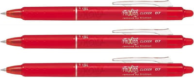 Rollerball Frixion Ball Clicker Rood 0,7 mm - Verwijderbare Inktpen voor Dagelijks Gebruik