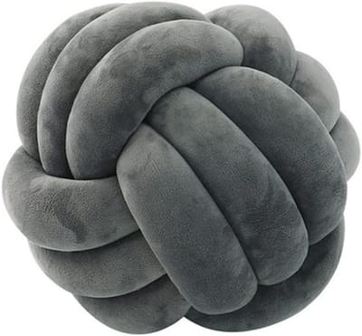 Zachte Knoopbal Kussens, Ronde Decoratieve Kussens voor Kinderkamer, Handgemaakt Pluche Kussen, Stressverlichting en Comfort, Diameter 28cm, Perfect voor Speelkamers en Slaapkamers