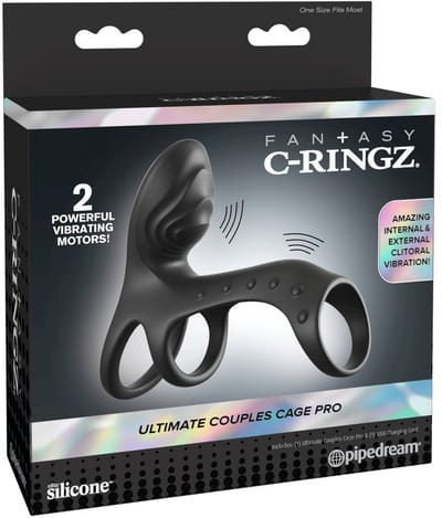 Pipedream Fantasy C-ringen Ultimate Couples Cage pro - Zwart