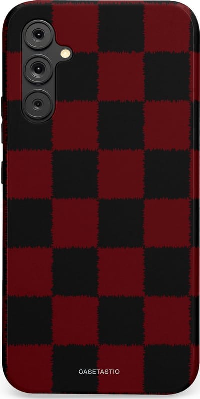 Casetastic hoesje geschikt voor Samsung Galaxy A34 (2023) 5G - Dubbellaagse bescherming - De Houthakker - Fashion Case - Zwart Bordeaux