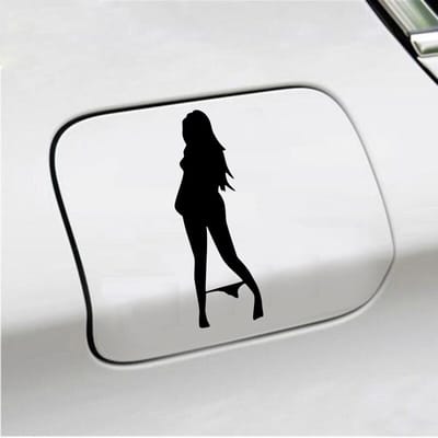 Bumpersticker - Vrouw Zonder Slip - 18 X 6 - Zwart