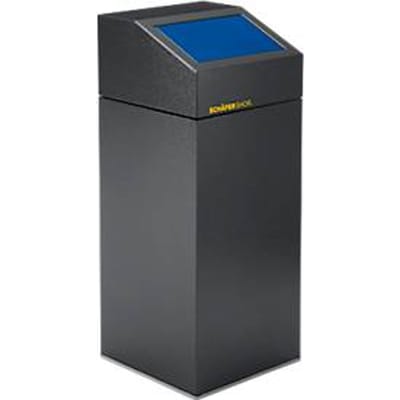 Schäfer Shop Select afvalinzamelbak WSG 55 E, 55 L, verzinkt plaatstaal, gepoedercoat, zelfsluitend, blauw