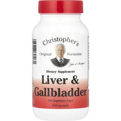 Christopher'S Originele Formules, Lever/Galblaas, 415mg, 100 Plantaardige Capsules