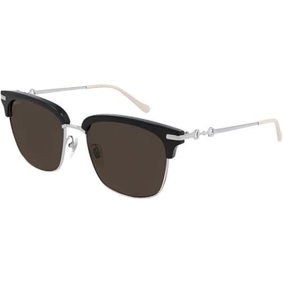Gucci Vintage Horsebit Klassieke 1955 Serie Ovale Zonnebril Uniseks zonnebril GG0918S-001 Dust Bag+Eyeglass Case (Random Color) black