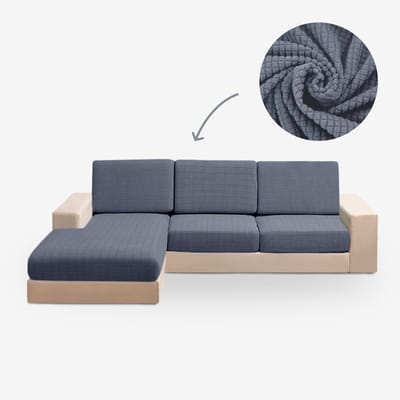 BankhoesDiscounter Rugleuning Hoes – Bankhoes – Kussenhoezen – Rugkussen – Knitted – Grijs