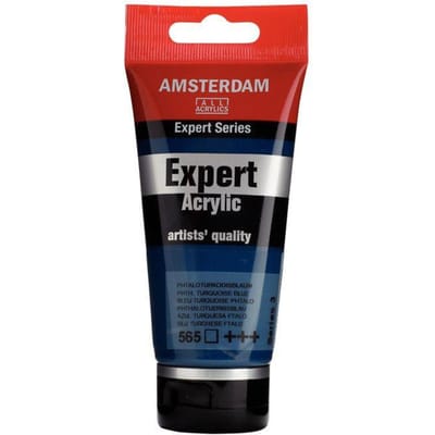 Peinture acrylique - TALENS - Amsterdam Expert 75ml - Bleu Phtalo Turquoise - Niveau avancé bleu