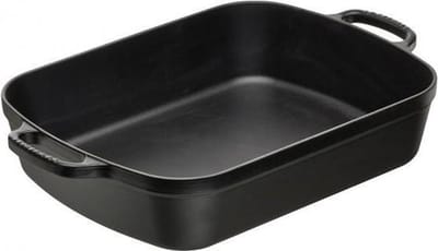 Le Creuset Gietijzeren Braadslede 40 x 30 cm Mat Zwart
