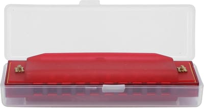 Muziekinstrument Harmonica - Muziek Leren - Muziek Maken - Duurzame ABS Constructie - 10 Gaten - Donkerrood