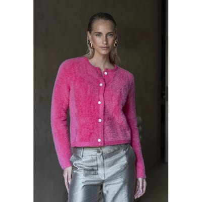 Geisha Vest Fluffy Vest Met Gehaakte Details 54807 10 Pink Dames Maat - L