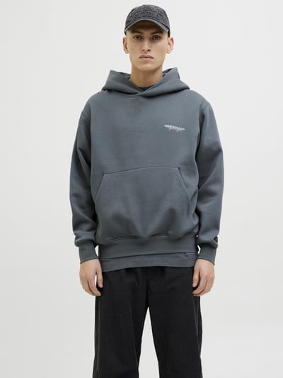Jack & Jones Trui Jorislington Back Sweat Hood Sn 12274439 Stormy Weather Mannen Maat - L
