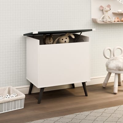 VCM Holztruhe | Maße ca. H. 65 x B. 68 x T. 39 cm | Kiste für alle Wohnräume | Aufbewahrungsbox | Kiste - Bosula L
