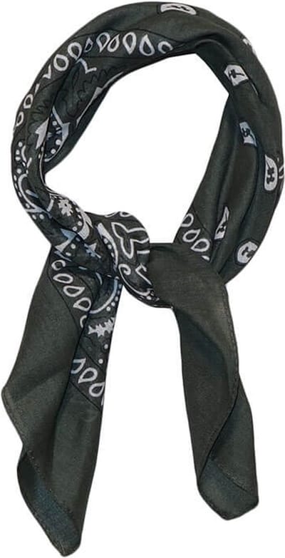 Bandana / Kleine Sjaal Leger Groen - Wit