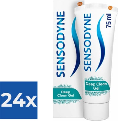 Sensodyne Tandpasta Deep Clean Gel 75 ml - Voordeelverpakking 24 stuks