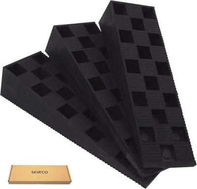 4 Stuks Zwarte Kunststof Wiggen voor Nivellering en Tussenschotten - 149 x 45 x 30 mm