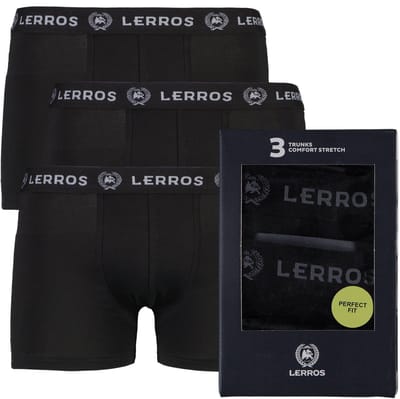 LERROS Boxershorts in een 3-pack , Maat: XXL , Kleur: BLACK , 95% katoen, 5% elastaan