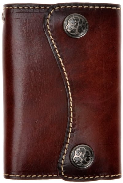 Dailygoods - Echt lederen portemonnee - Sleutelhanger - Compact en stijlvol - Donkerbruin - Kaarthouder - Uniseks voor volwassenen - Ideaal voor dagel...