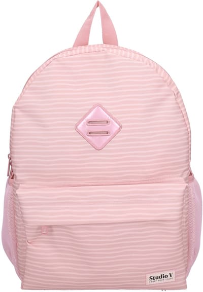 Studio V All Striped Up! - Rugzak - Gevoerd - 13,6 liter - 39 x 29 x 12 cm - Gestreept - Roze