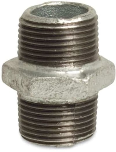 Verzinkte Draadnippel Tempergiet 3/8" voor Installaties