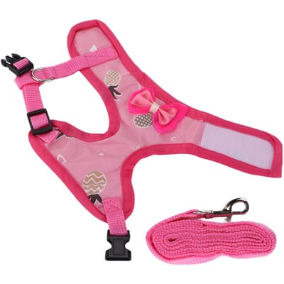 Laisse de traction pour poulet de compagnie Entraînement Marche Poulet de compagnie Sangle réglable Corde de traction M Rose M pink