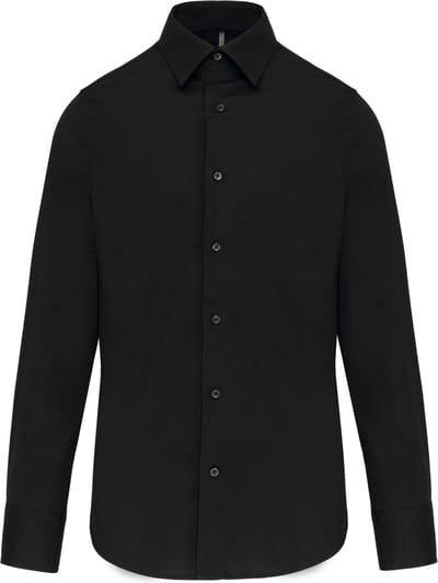 Kariban Heren stretch overhemd lange mouwen K529 - Black - 3XL