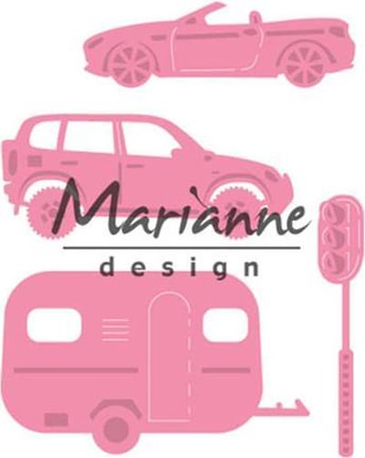 Marianne Design Collectable Village decoration set cars COL1435