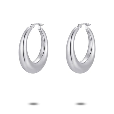 Twice As Nice Oorbellen in edelstaal, oorringen, 33 mm/7 mm