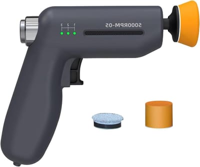 Draadloze Poetsmachine - Auto Polijstmachine - Lak Onderhoud - Digitaal Display - Set Van 3 Pads - Zwart